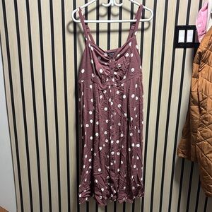 Torrid Burgundy Polka Dot Dress